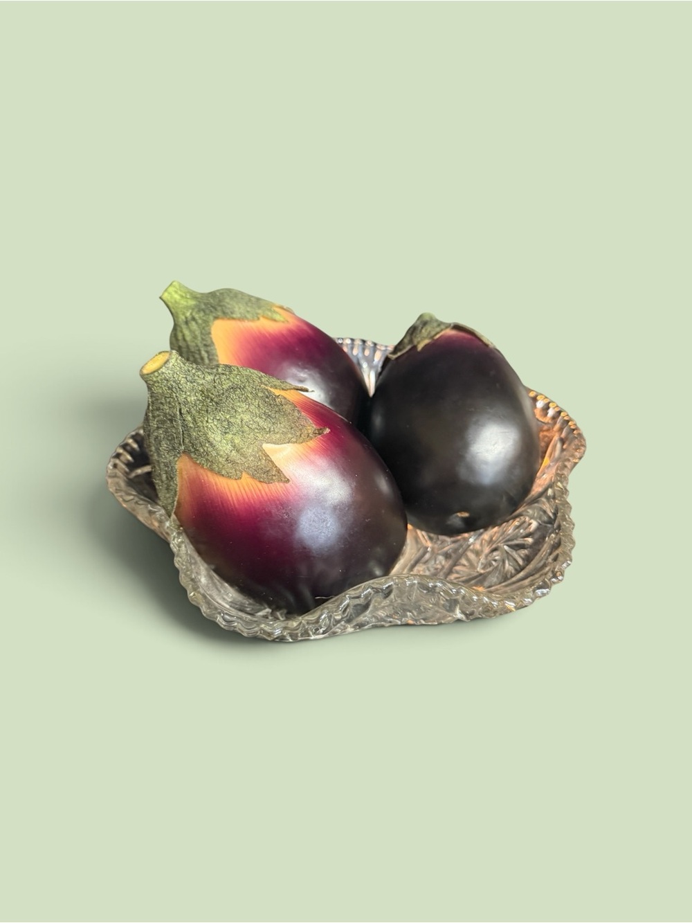 Vintage Faux Japanese Eggplants- Set of 3